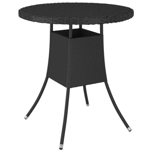 Vrtna garnitura - 5-dijelni set vrtnih sofa od poliratana s jastucima crni - Crna 4 Cijena