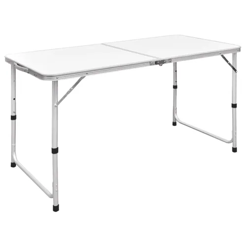 Sklopivi stol za kampiranje podesivi aluminijski 120 x 60 cm - Bijela 120 x 60 cm 1 stol Cijena