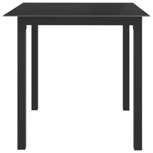 Vrtni stol crni 80 x 80 x 74 cm od aluminija i stakla - Crna 80 x 80 x 74 cm Cijena