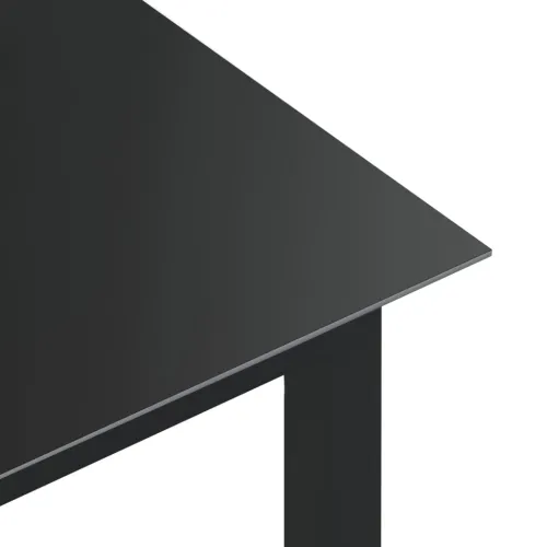 Vrtni stol crni 80 x 80 x 74 cm od aluminija i stakla - Crna 80 x 80 x 74 cm Cijena