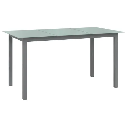 Vrtni stol svjetlosivi 150 x 90 x 74 cm od aluminija i stakla - Svjetlosiva 150 x 90 x 74 cm Cijena