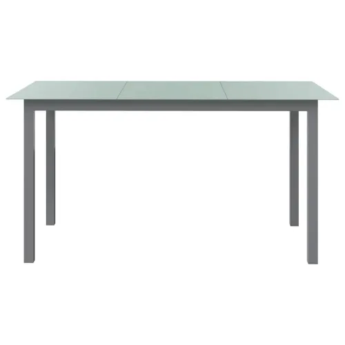Vrtni stol svjetlosivi 150 x 90 x 74 cm od aluminija i stakla - Svjetlosiva 150 x 90 x 74 cm Cijena