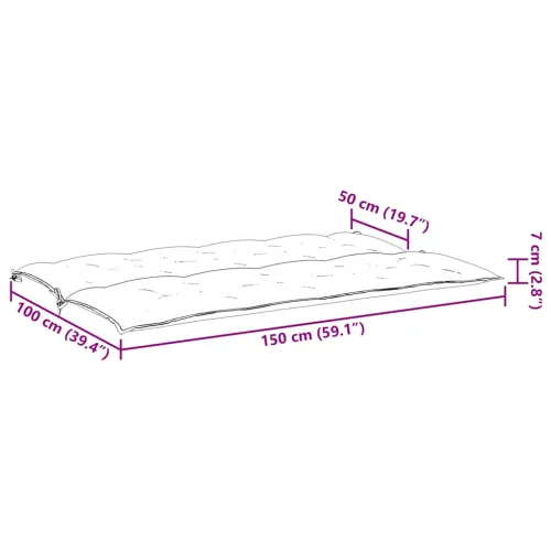 Jastuk za vrtnu klupu zeleni 150x(50+50)x7 cm od tkanine Oxford - Zelena 150 cm Cijena