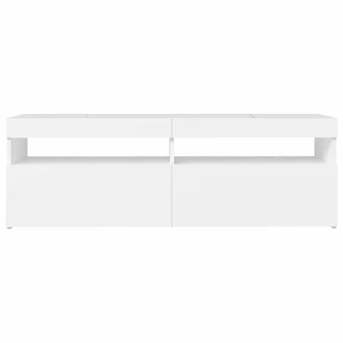 TV ormarić s LED svjetlima bijeli 120x35x40 cm - Bijela 120 cm 1 Cijena