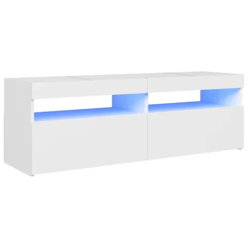 TV ormarić s LED svjetlima bijeli 120x35x40 cm - Bijela 120 cm 1 Cijena