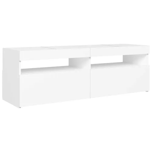 TV ormarić s LED svjetlima bijeli 120x35x40 cm - Bijela 120 cm 1 Cijena