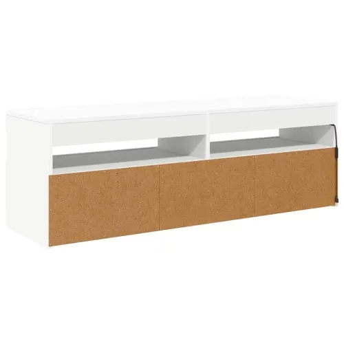 TV ormarić s LED svjetlima bijeli 120x35x40 cm - Bijela 120 cm 1 Cijena