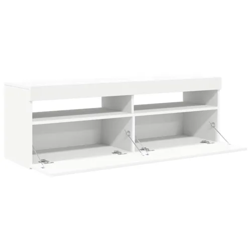 TV ormarić s LED svjetlima bijeli 120x35x40 cm - Bijela 120 cm 1 Cijena