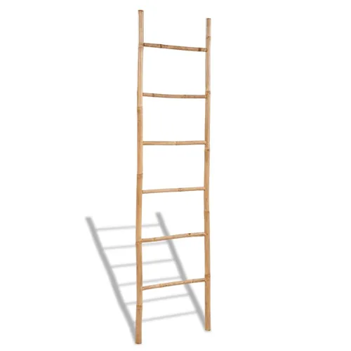 Stalak za ručnike od bambusa sa 6 razina - Smeđa 190 cm Cijena