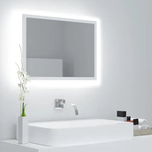 LED kupaonsko ogledalo bijelo 60 x 8,5 x 37 cm akrilno - Bijela 1 Cijena