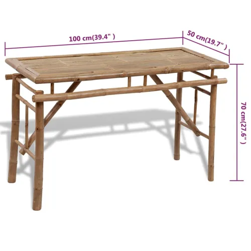 Pivski stol s 2 klupe 100 cm bambus Cijena