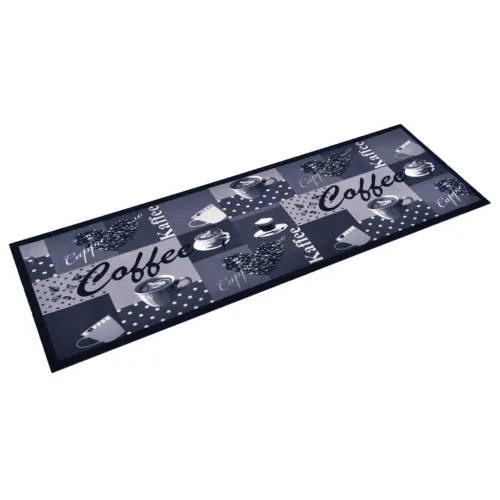 Kuhinjski tepih s uzorkom kave perivi plavi 60 x 180 cm - boja kave i plava 60 x 180 cm Cijena