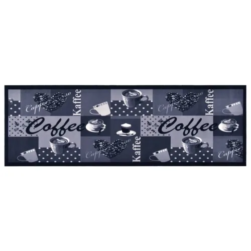 Kuhinjski tepih s uzorkom kave perivi plavi 60 x 180 cm - boja kave i plava 60 x 180 cm Cijena