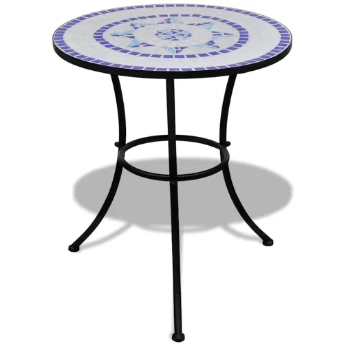 Bistro stolić plavo-bijeli 60 cm s mozaikom - Plava 60 x 70 cm Cijena