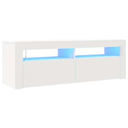 TV ormarić s LED svjetlima bijeli 120 x 35 x 40 cm - Bijela 1 Cijena