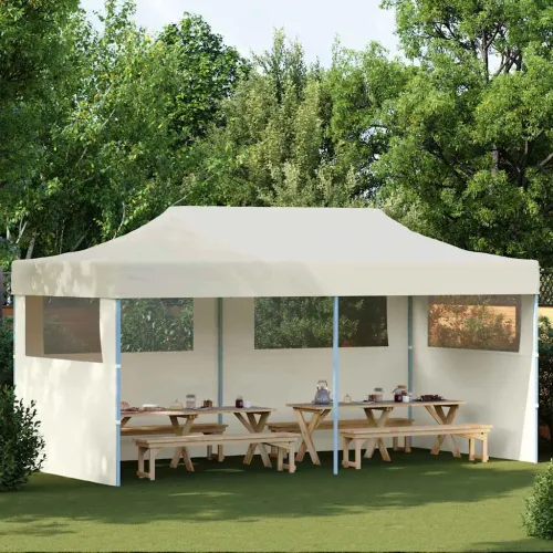 Sklopivi Pop up Šator - Pop up šator za plažu za Zabave Krem 3 x 6 m - Krema 1 s 3 bočna zida Ne Cijena