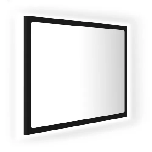 LED kupaonsko ogledalo crno 60x8,5x37 cm akrilno - Crna Cijena