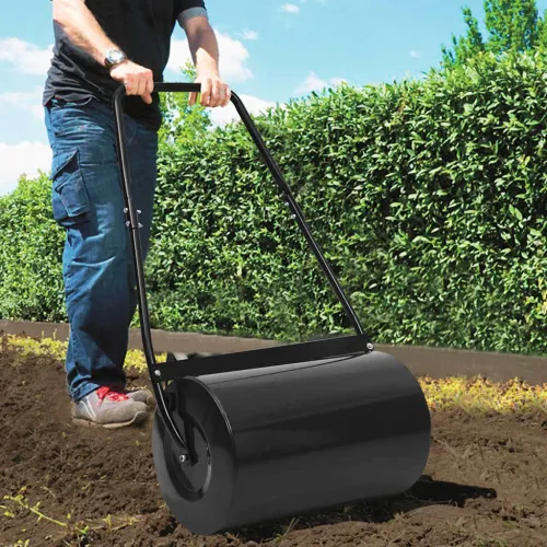Valjak za travnjak crni 63 cm 50 L - Crna 32 x 57 cm S ručkom Cijena