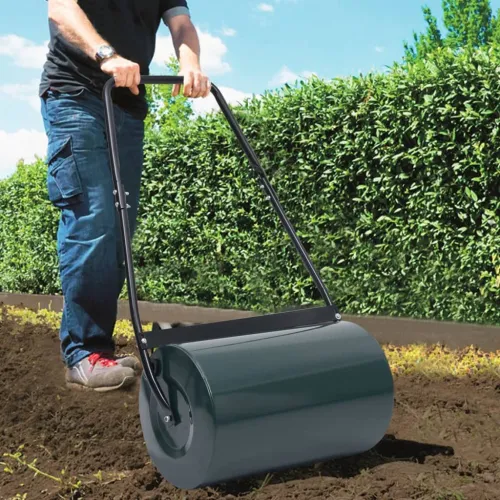 Valjak za travnjak zeleno-crni 63 cm 50 L - zelena i crna 32 x 57 cm S ručkom Cijena
