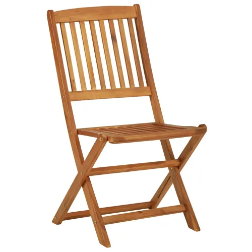 3-dijelni sklopivi vrtni blagovaonski set masivno drvo bagrema - Bez naslona za ruke Okruglo 70 cm Cijena
