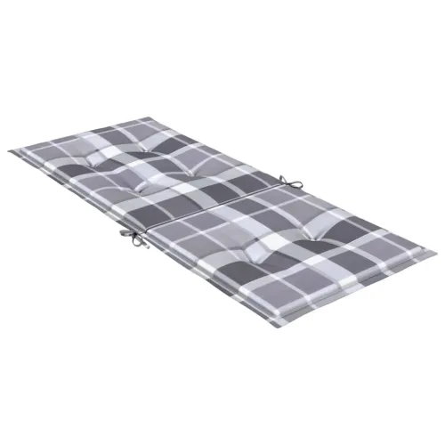 Jastuci za stolice 6 kom sivi karirani 120x50x3 cm od tkanine - Sivi karirani uzorak 120 x 50 x 3 cm 6 Cijena