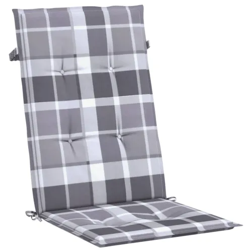 Jastuci za stolice 6 kom sivi karirani 120x50x3 cm od tkanine - Sivi karirani uzorak 120 x 50 x 3 cm 6 Cijena