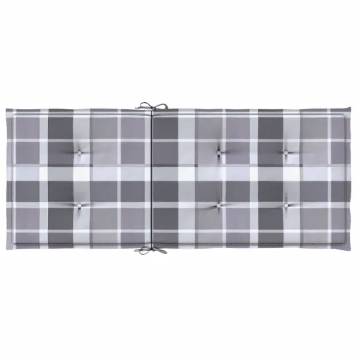 Jastuci za stolice 6 kom sivi karirani 120x50x3 cm od tkanine - Sivi karirani uzorak 120 x 50 x 3 cm 6 Cijena