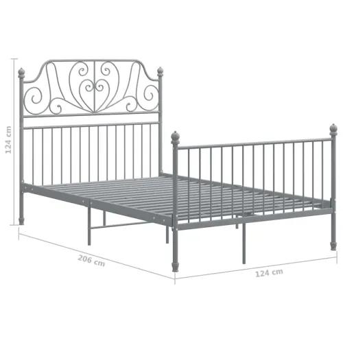 Okvir za krevet sivi metalni 120 x 200 cm - Siva 120 x 200 cm Cijena
