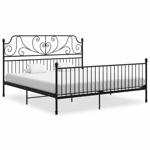 Okvir za krevet crni metalni 180 x 200 cm - Crna 180 x 200 cm Cijena