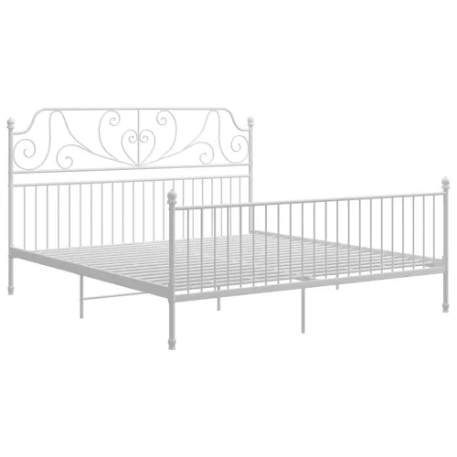 Okvir za krevet bijeli metalni 200 x 200 cm - Bijela 200 x 200 cm Cijena