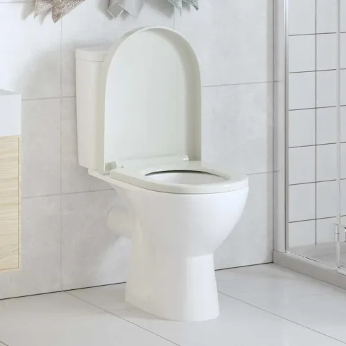 Daska za wc - Toaletna daska s mekim zatvaranjem bijela četvrtasta - Bijela 46 x 36 cm(60 - 200 mm) 1 Bijela Cijena