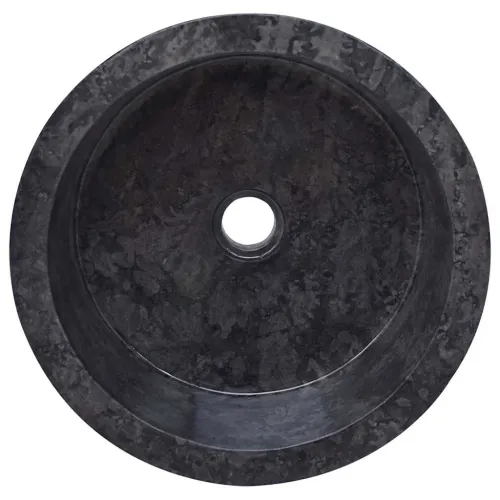 Lavabo - Umivaonik crni Ø 40 x 15 cm mramorni - Crna Cijena
