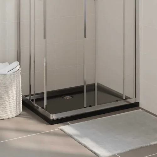 Pravokutna ABS tuš-kada crna 70 x 90 cm - Crna 70 x 90 cm Crna 70 x 90 cm Cijena