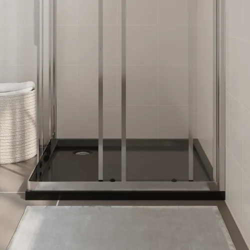 Četvrtasta tuš-kada ABS crna 90 x 90 cm - Crna 90 x 90 cm Cijena