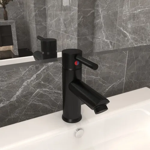 Kupaonska slavina za Lavabo - Umivaonik crna 130 x 176 mm - Crna Crna Cijena