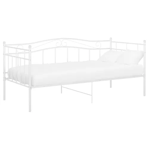 Okvir za krevet na razvlačenje bijeli metalni 90 x 200 cm - Bijela Cijena