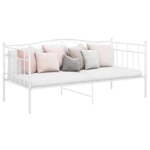 Okvir za krevet na razvlačenje bijeli metalni 90 x 200 cm - Bijela Cijena