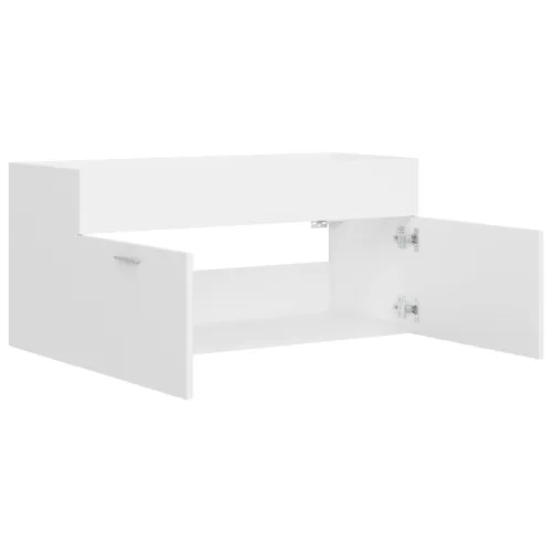 Ormarić za Lavabo - Umivaonik bijeli 100x38,5x46 cm konstruirano drvo - Bijela 100 x 38.5 x 46 cm Cijena