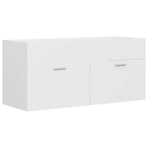 Ormarić za Lavabo - Umivaonik bijeli 100x38,5x46 cm konstruirano drvo - Bijela 100 x 38.5 x 46 cm 1 1 Cijena