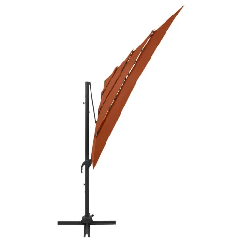 Vrtni suncobran s 4 razine i stupom 250 x 250 cm terakota - Terakota Cijena