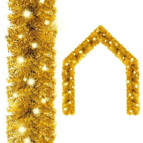Božićna girlanda s LED svjetlima 5 m zlatna - Zlatno 5 m Cijena
