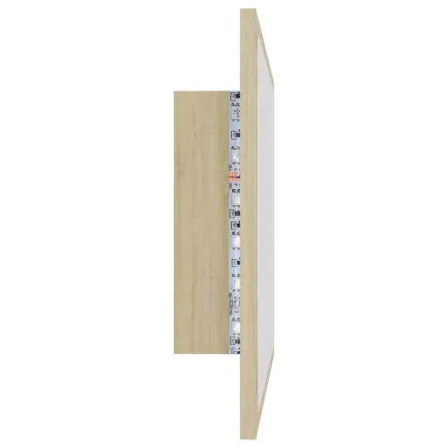 LED kupaonsko ogledalo boja hrasta sonome 60x8,5x37 cm akrilno - Sonoma hrast Cijena