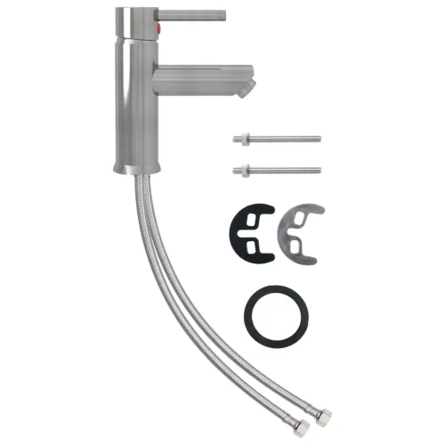 Kupaonska slavina za Lavabo - Umivaonik srebrna 130 x 176 mm - Srebrno Srebrno Cijena