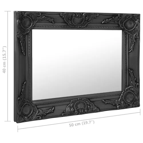 Zidno ogledalo u baroknom stilu 50 x 40 cm crno - Crna 50 x 40 cm Cijena