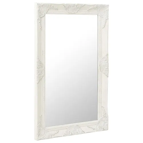 Zidno ogledalo u baroknom stilu 50 x 80 cm bijelo - Bijela 50 x 80 cm 1 Bijela Cijena