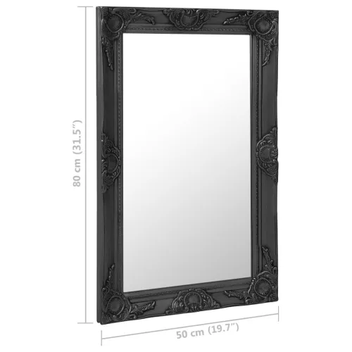 Zidno ogledalo u baroknom stilu 50 x 80 cm crno - Crna 50 x 80 cm Cijena