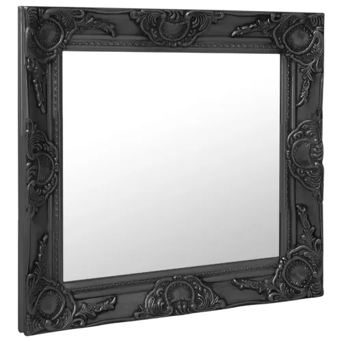 Zidno ogledalo u baroknom stilu 60 x 60 cm crno - Crna 60 x 60 cm Cijena