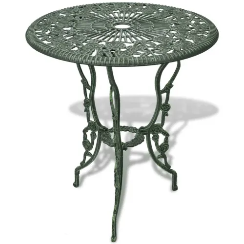 3-dijelni bistro set od lijevanog aluminija zeleni - Zelena 3 Cijena