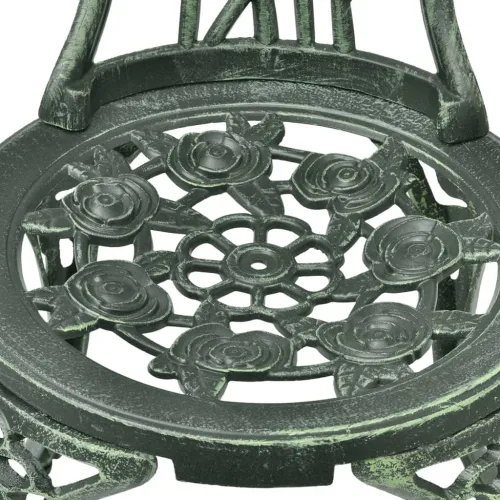 3-dijelni bistro set od lijevanog aluminija zeleni - Zelena Cijena