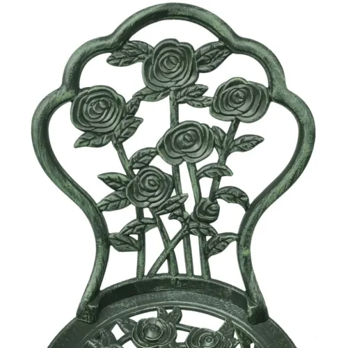3-dijelni bistro set od lijevanog aluminija zeleni - Zelena Cijena